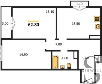 59,7 м², 2-комнатная квартира 11 900 000 ₽ - изображение 64