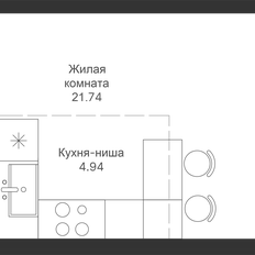 Квартира 32,2 м², студия - изображение 3