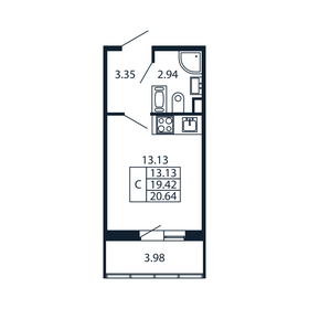 Квартира 19,2 м², студия - изображение 3