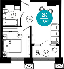66 м², 3-комнатная квартира 15 500 000 ₽ - изображение 73