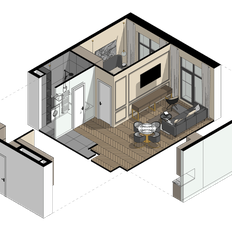 Квартира 37,5 м², 1-комнатные - изображение 3