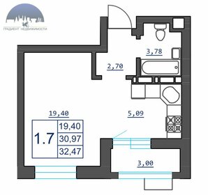 Квартира 32 м², 1-комнатная - изображение 1