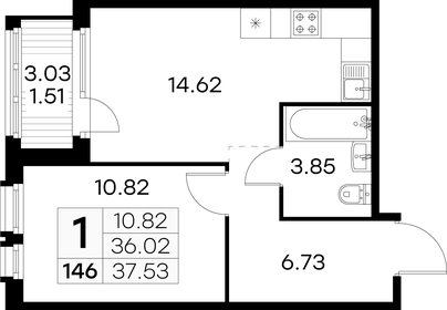 40,5 м², 1-комнатные апартаменты 6 000 000 ₽ - изображение 69