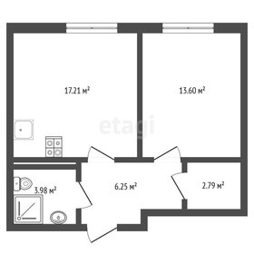 Квартира 43,8 м², 1-комнатная - изображение 1