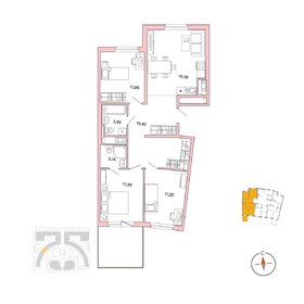 Квартира 80,6 м², 3-комнатная - изображение 1