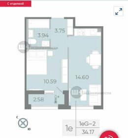 Квартира 34,2 м², 1-комнатная - изображение 1