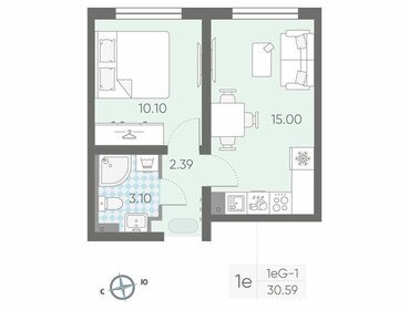 24,5 м², квартира-студия 5 590 000 ₽ - изображение 39