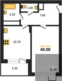 Квартира 40 м², 1-комнатная - изображение 1