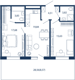 81,3 м², 2-комнатная квартира 32 650 000 ₽ - изображение 84