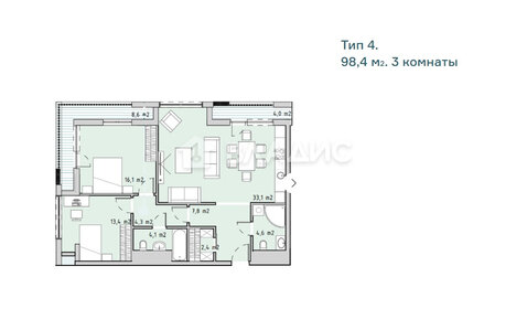 86,4 м², 3-комнатная квартира 30 888 000 ₽ - изображение 36