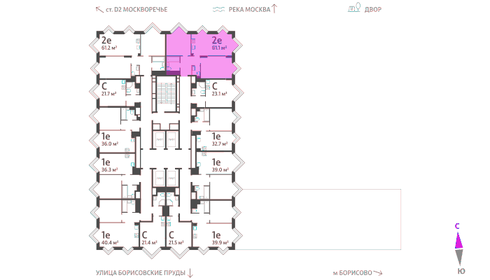 80 м², 3-комнатная квартира 22 000 000 ₽ - изображение 68