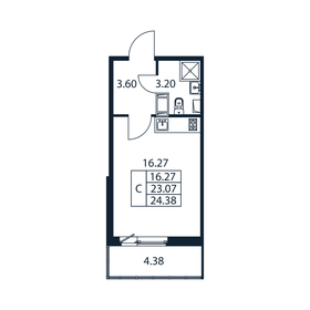 24 м², квартира-студия 3 000 000 ₽ - изображение 94