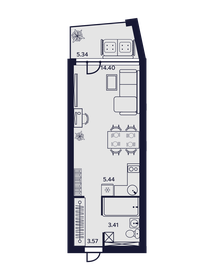 Квартира 32,2 м², 1-комнатные - изображение 1