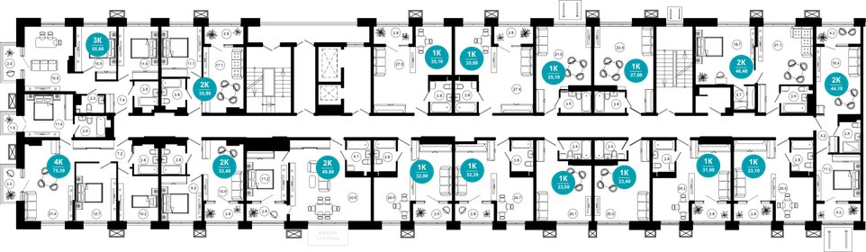 21,4 м², квартира-студия 15 000 000 ₽ - изображение 84