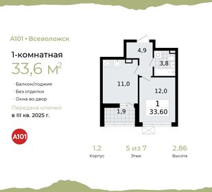 36,1 м², 1-комнатная квартира 5 000 000 ₽ - изображение 61