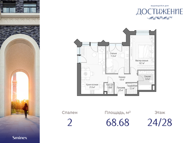 66,7 м², 2-комнатная квартира 39 660 000 ₽ - изображение 16