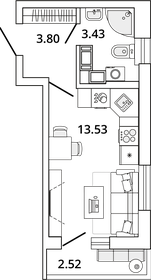 21,9 м², квартира-студия 7 110 035 ₽ - изображение 70