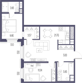 60 м², 2-комнатная квартира 23 500 000 ₽ - изображение 81