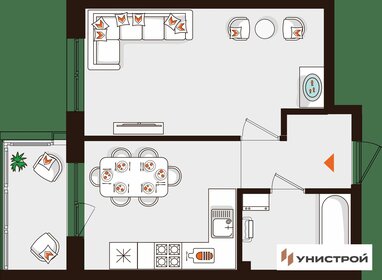 Квартира 34,4 м², 1-комнатная - изображение 1