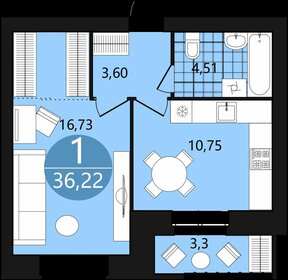 35,2 м², 1-комнатная квартира 4 166 400 ₽ - изображение 31