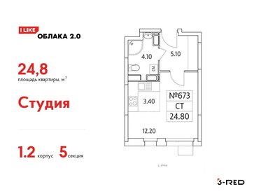 24,2 м², квартира-студия 7 602 482 ₽ - изображение 16