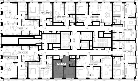 32,8 м², 1-комнатная квартира 14 642 018 ₽ - изображение 48