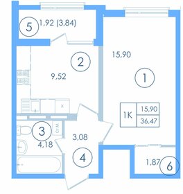 45,8 м², 2-комнатная квартира 6 500 000 ₽ - изображение 86