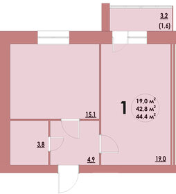 39 м², 1-комнатная квартира 3 800 000 ₽ - изображение 56