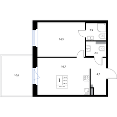 Квартира 44,2 м², 2-комнатная - изображение 2