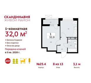 23,4 м², 1-комнатная квартира 7 500 000 ₽ - изображение 120