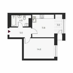 Квартира 39,7 м², 1-комнатная - изображение 1