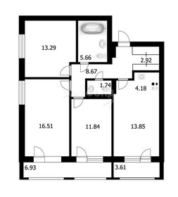 Квартира 78 м², 4-комнатная - изображение 1