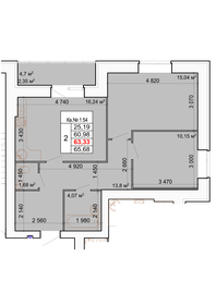 70 м², 2-комнатная квартира 8 100 000 ₽ - изображение 53