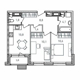 52,6 м², 2-комнатная квартира 8 500 000 ₽ - изображение 42