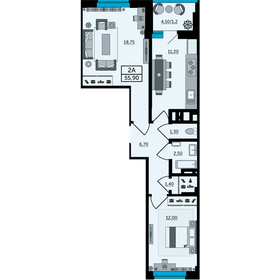 55,4 м², 2-комнатная квартира 7 672 800 ₽ - изображение 23