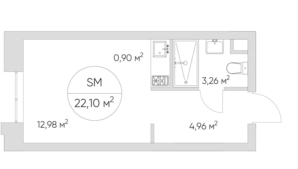 22 м², апартаменты-студия 8 180 005 ₽ - изображение 51