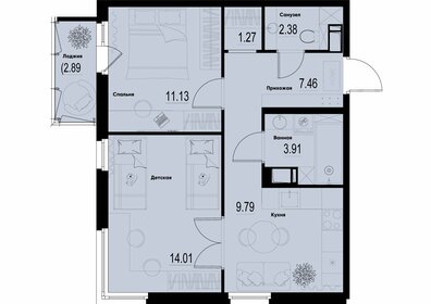 Квартира 50,8 м², 2-комнатная - изображение 1