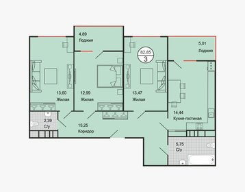 71,5 м², 3-комнатная квартира 9 722 640 ₽ - изображение 19