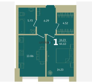 55 м², 2-комнатные апартаменты 9 150 000 ₽ - изображение 49