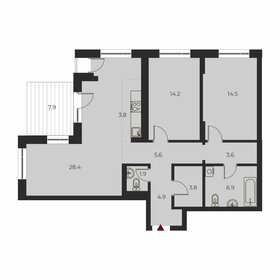 Квартира 95,5 м², 3-комнатная - изображение 1