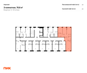 Квартира 76,6 м², 3-комнатная - изображение 2