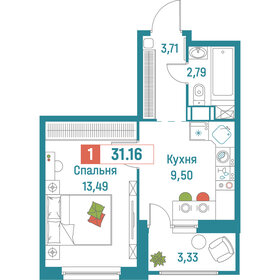 31,3 м², 1-комнатная квартира 6 250 000 ₽ - изображение 1