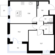 Квартира 52,5 м², 3-комнатная - изображение 2