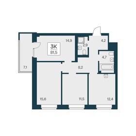 Квартира 81,5 м², 3-комнатная - изображение 1