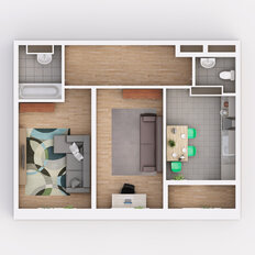 Квартира 61,5 м², 2-комнатная - изображение 2