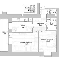 Квартира 49,2 м², 2-комнатная - изображение 2