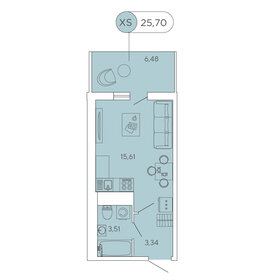 25,4 м², квартира-студия 4 200 000 ₽ - изображение 88