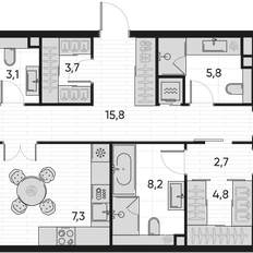 Квартира 119,3 м², 4-комнатная - изображение 2
