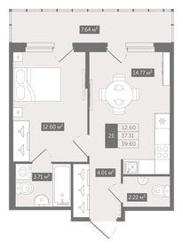 40 м², 1-комнатная квартира 5 200 000 ₽ - изображение 17