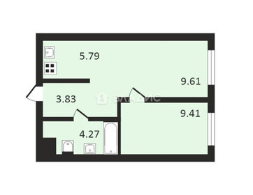 Квартира 32,9 м², 2-комнатная - изображение 1